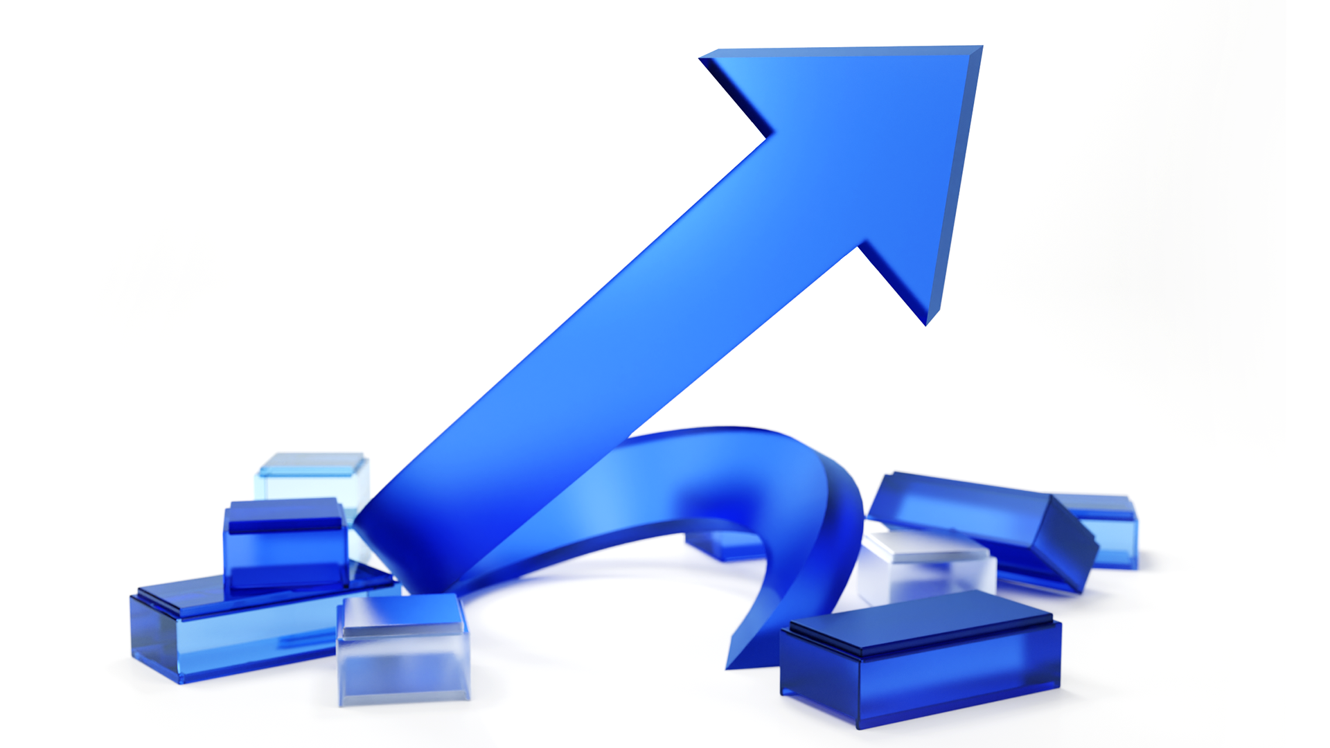 Blue arrow pointing up