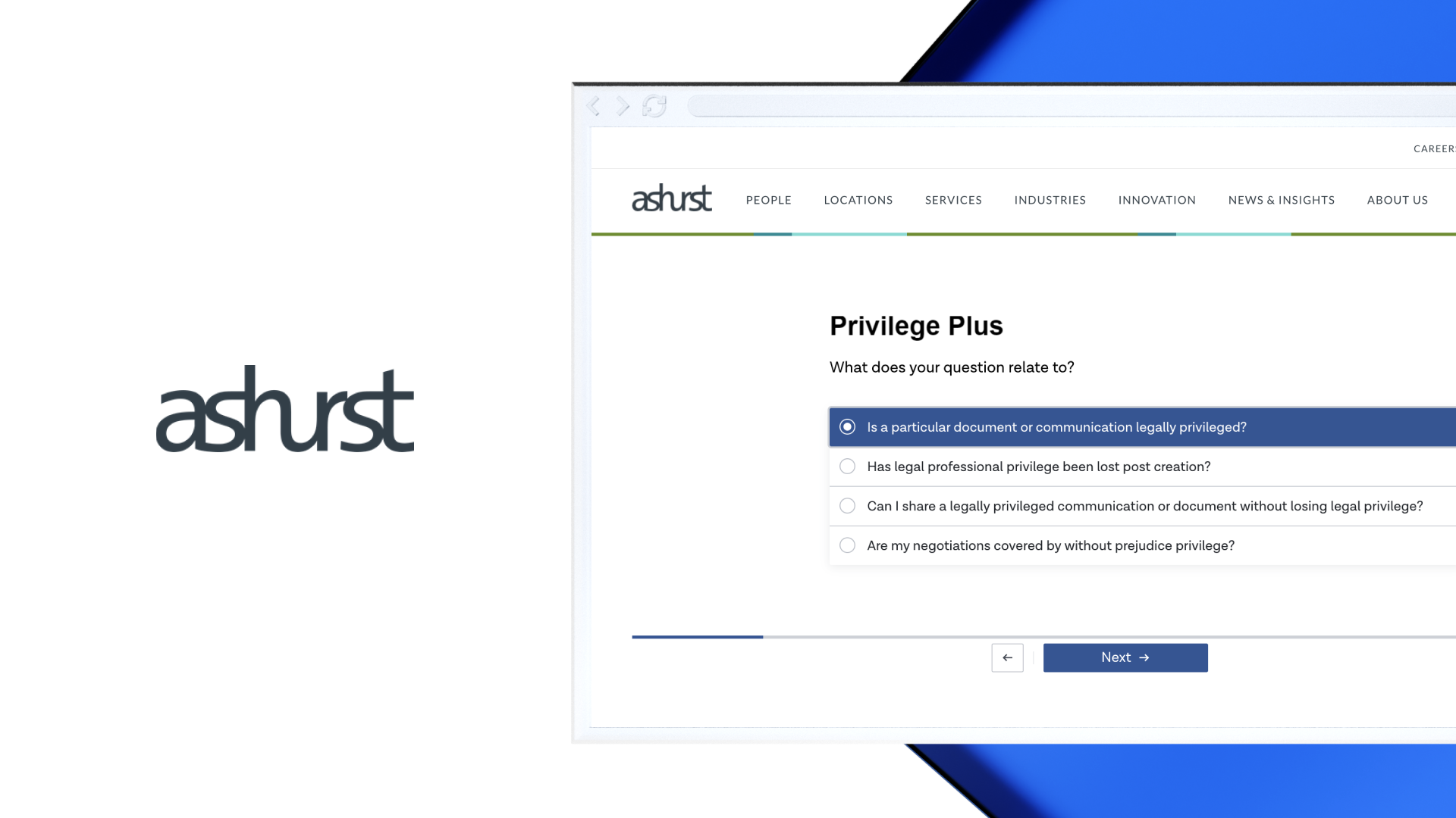 Ashurst's Privilege Plus tool with BRYTER