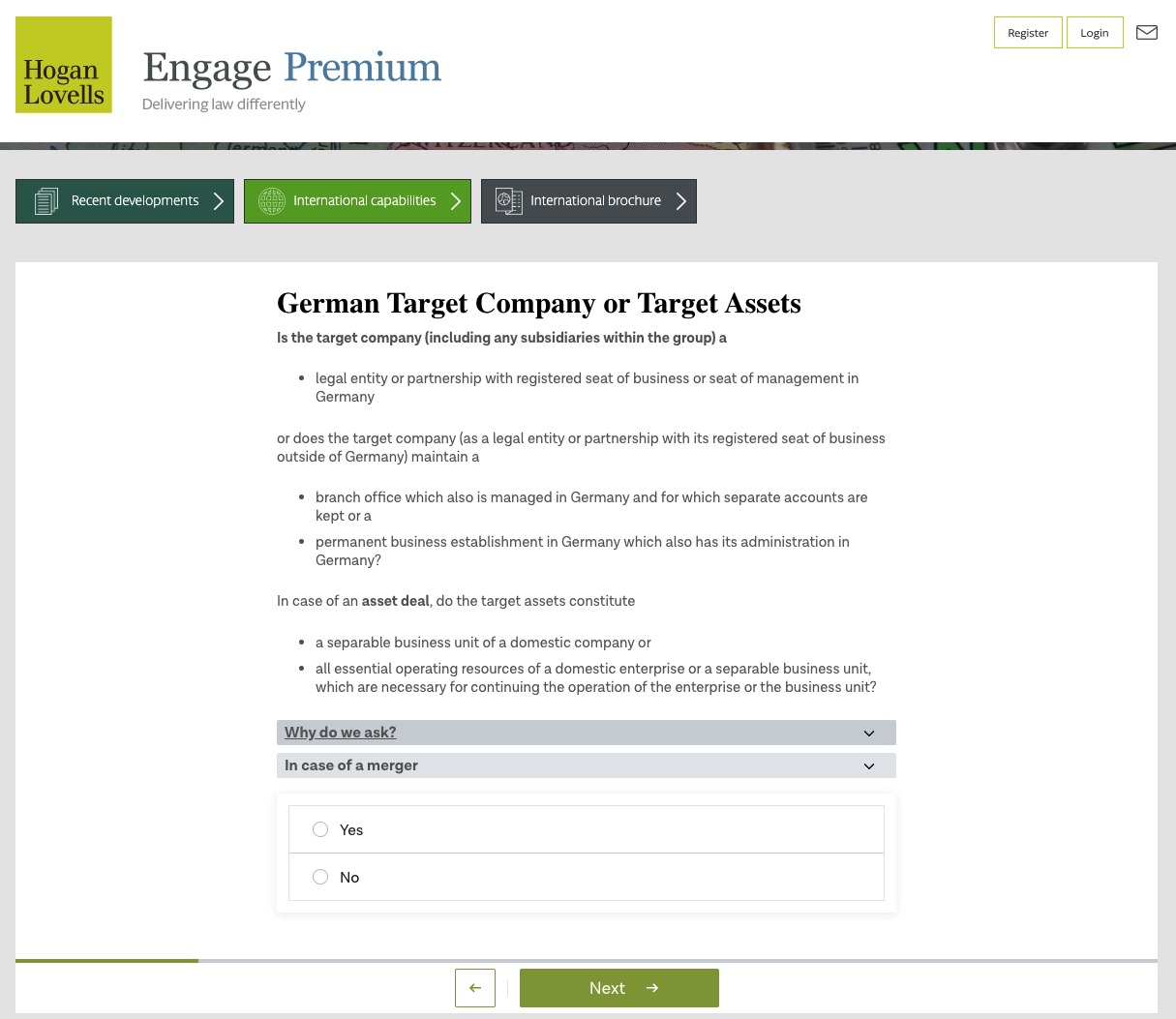 Hogan Lovells German Foreign Investment Tool