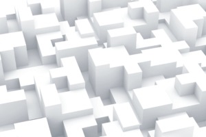 3D illustration of a complex white maze, symbolizing the intricate challenges and pathways of a corporate compliance program.